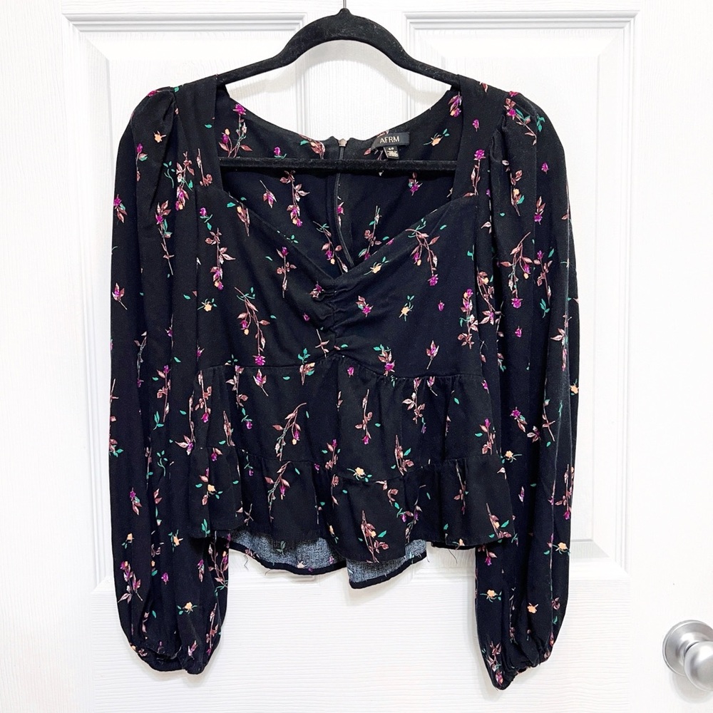 AFRM Rose Garden Floral Blouse
